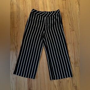 H&M Black and White Striped Pants